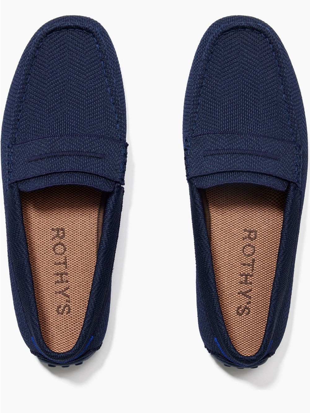 Rothy's Men's Navy Herringbone - Slip-On Loafers - NWOB